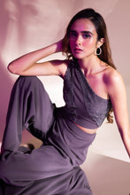 Load image into Gallery viewer, Rhinestones crop top & pants set