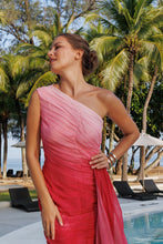 Load image into Gallery viewer, Ombre drape dress gown
