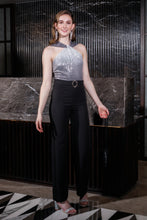 Load image into Gallery viewer, Ombre sequin yoke jumpsuit
