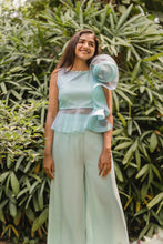 Load image into Gallery viewer, Tiffany peplum top with rose - Pranati Kejriwall
