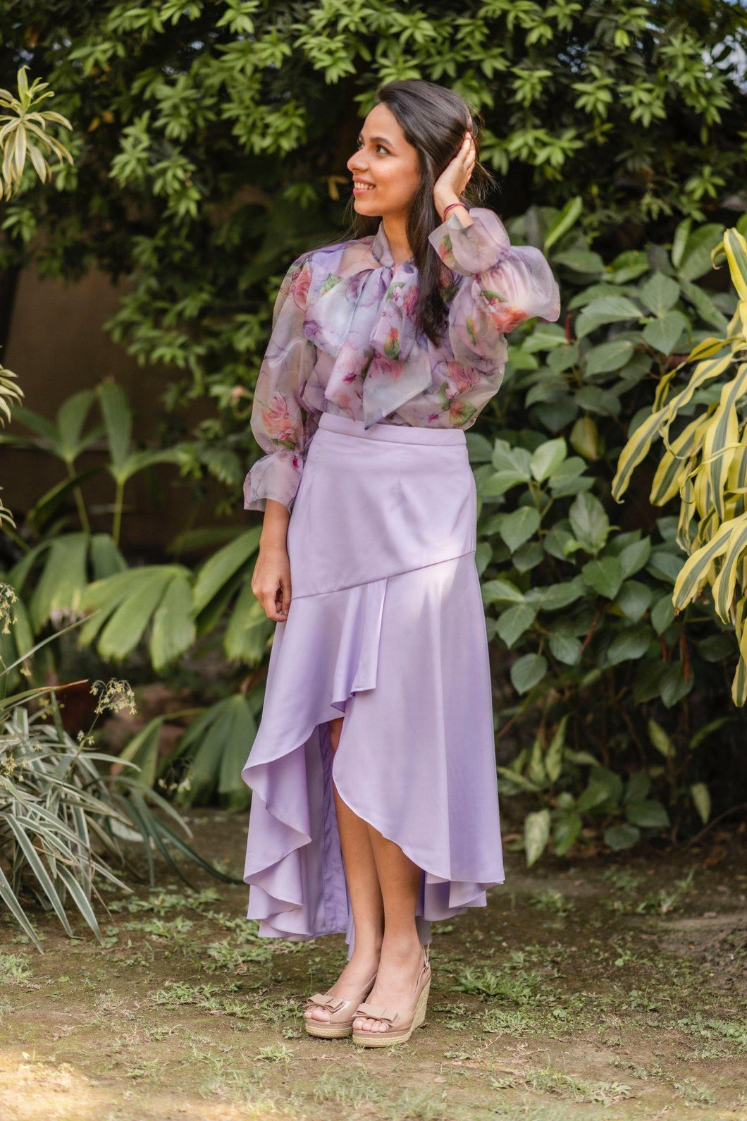 Floral printed top and skirt co-ord set - Pranati Kejriwall