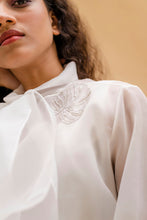 Load image into Gallery viewer, Sheer blouse with puffed sleeves
