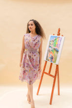 Load image into Gallery viewer, Floral printed drape dress
