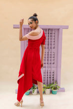 Load image into Gallery viewer, Tulip sleeve drape dress
