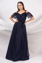 Load image into Gallery viewer, Fit &amp; flare gown in glitter tulle - Pranati Kejriwall
