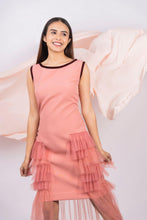 Load image into Gallery viewer, Straight dress with overlapping tulle panels - Pranati Kejriwall
