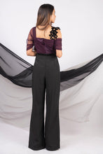 Load image into Gallery viewer, Drape asymmetric jumpsuit with cutwork strap - Pranati Kejriwall

