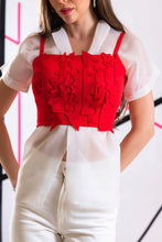 Load image into Gallery viewer, Shirt with embroidered corset

