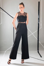 Load image into Gallery viewer, Sheer Jumpsuit with laser cut work
