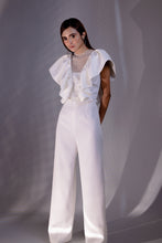 Load image into Gallery viewer, Ruffle jumpsuit with rhinestones
